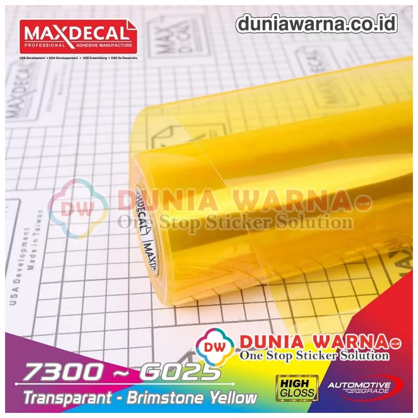 MAXDECAL 7300-G025 Transparent BRIMSTONE YELLOW