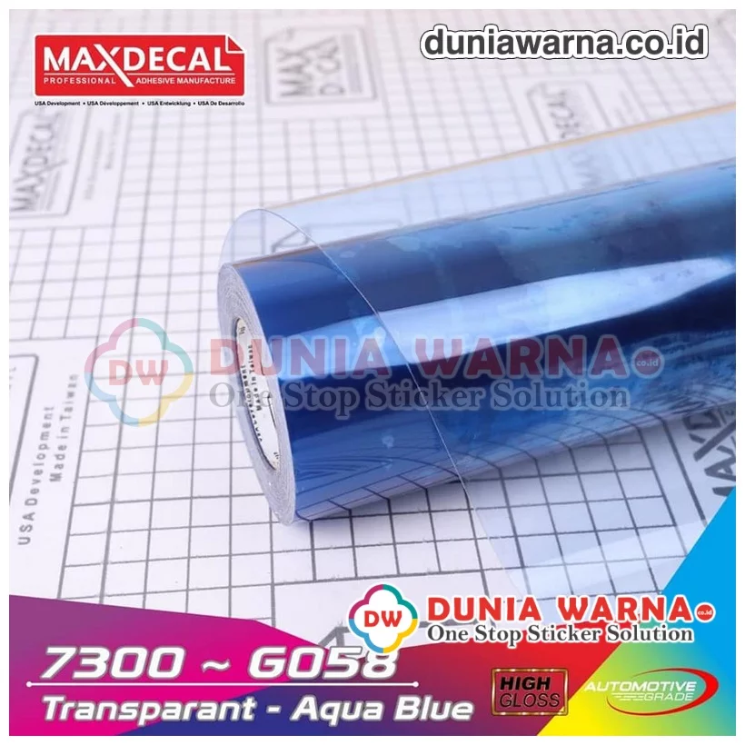 MAXDECAL 7300-G058 Transparent AQUA BLUE
