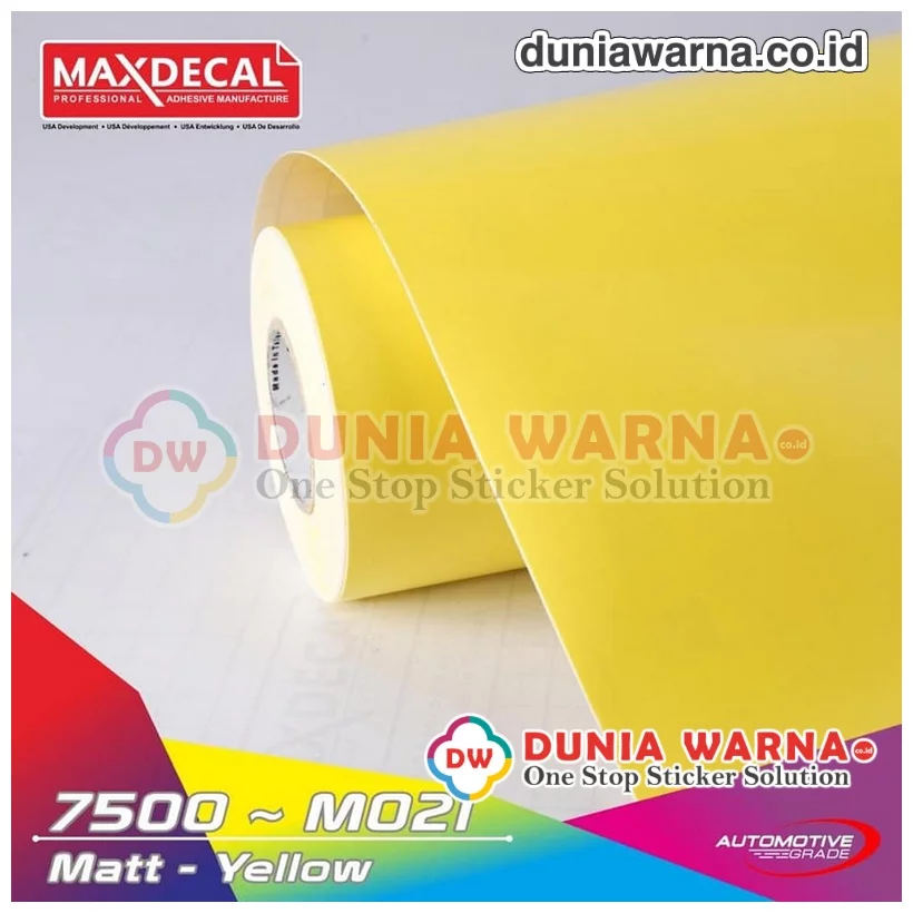 MAXDECAL 7500-M021 Matte YELLOW